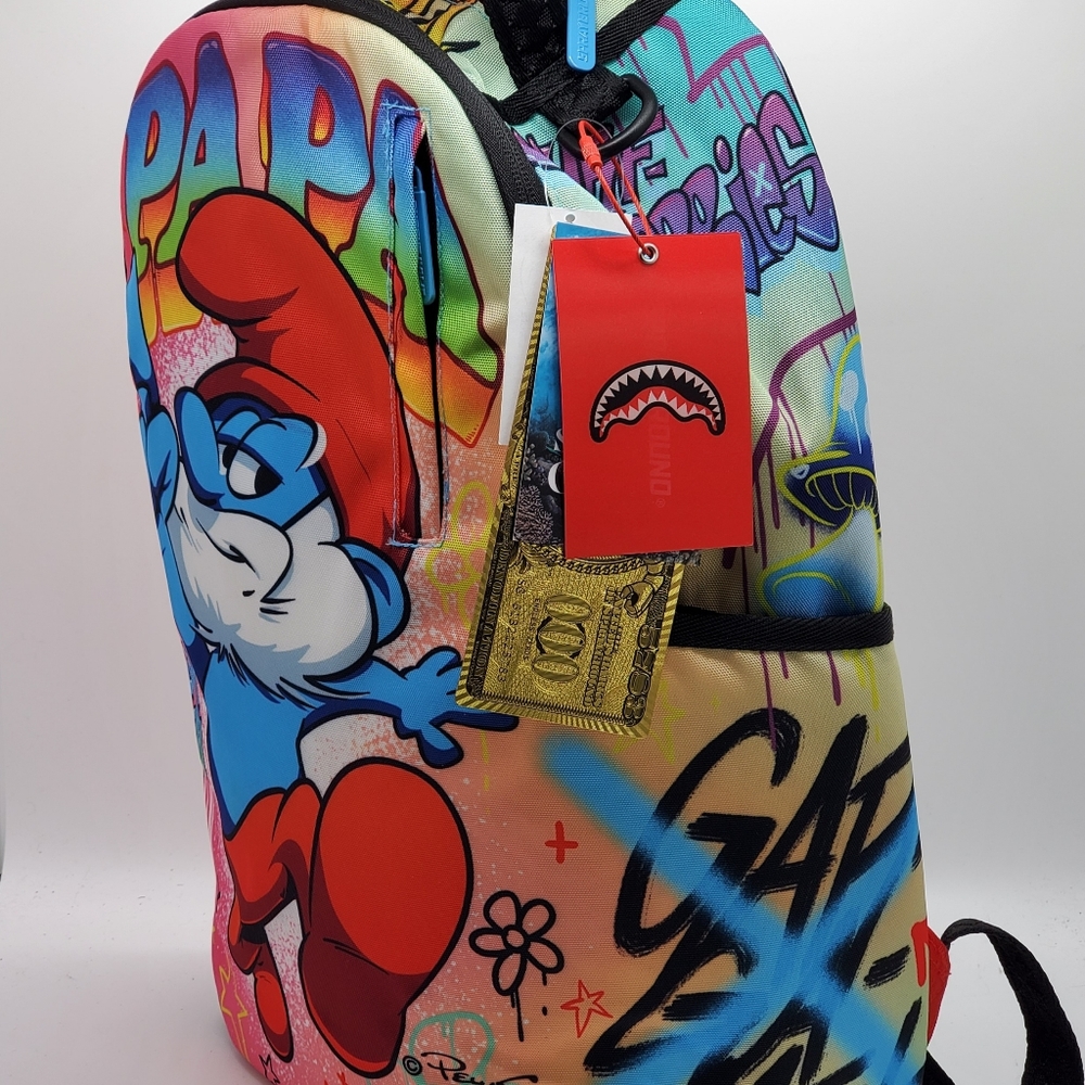 Sprayground x The Smurfs Papa on the run Backpack New. - Picture 8 of 9